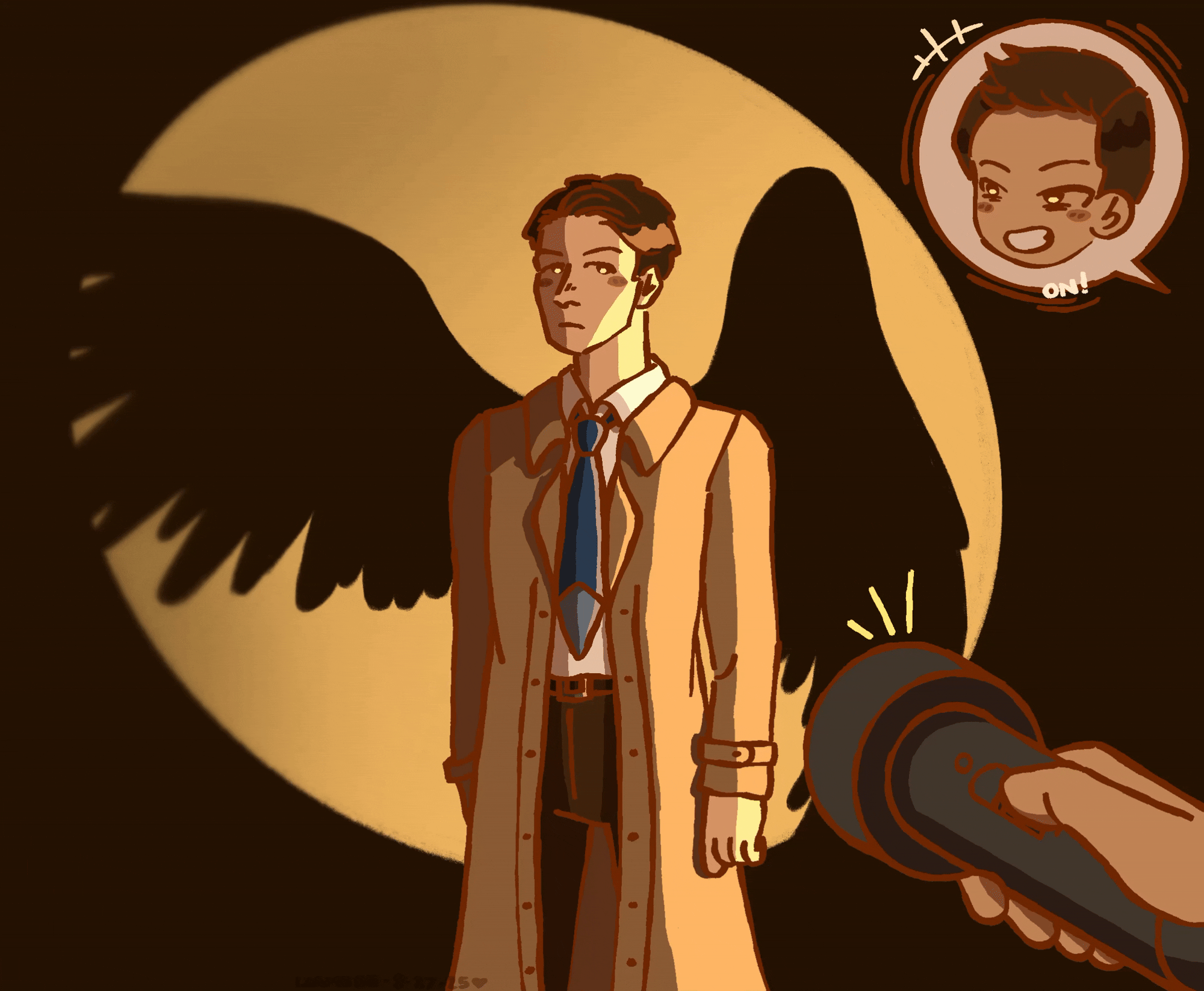 Dean annoying Castiel (Supernatural)
