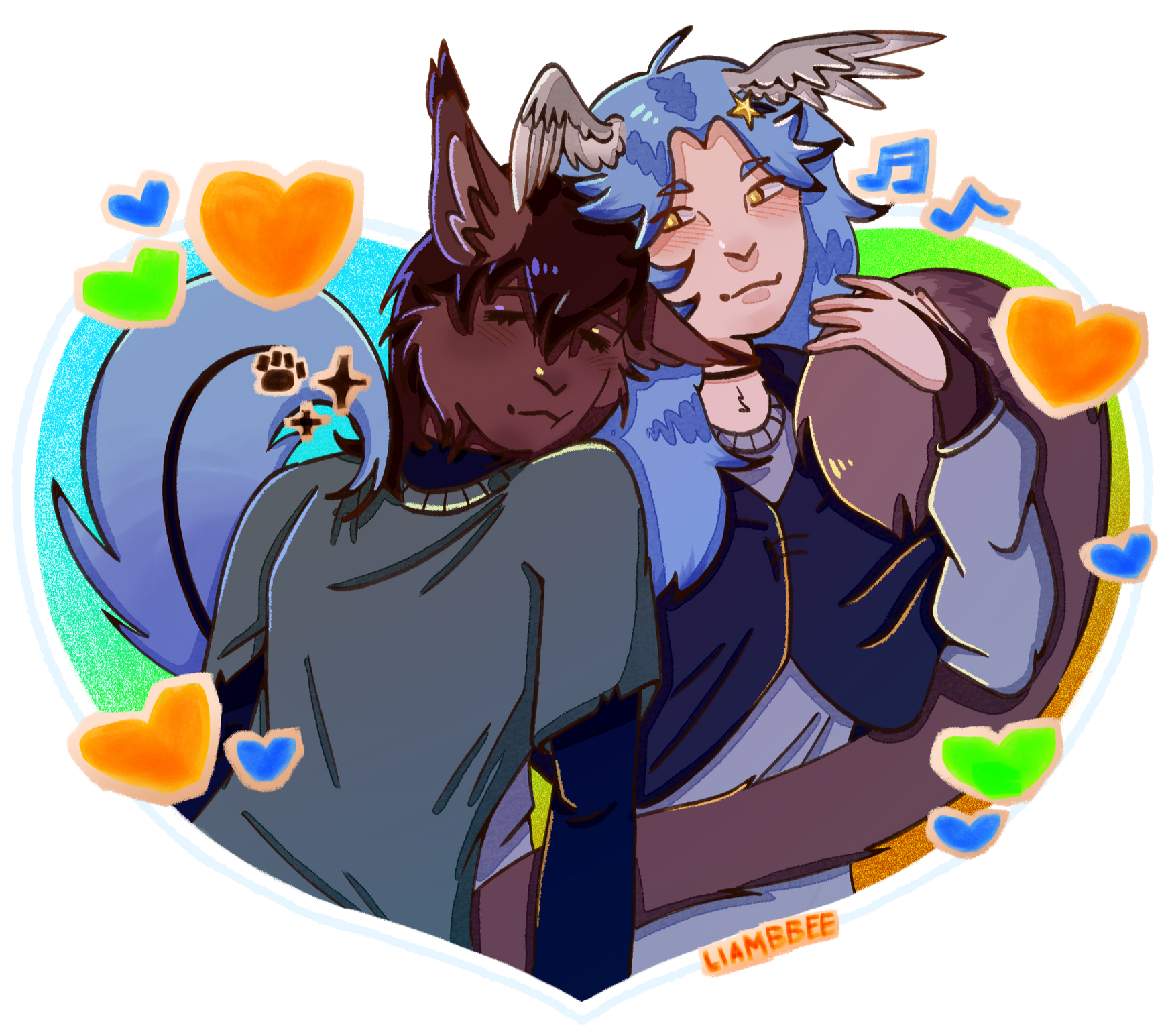 Elliot & Hattie [Art Fight; @nikodiborzoi]