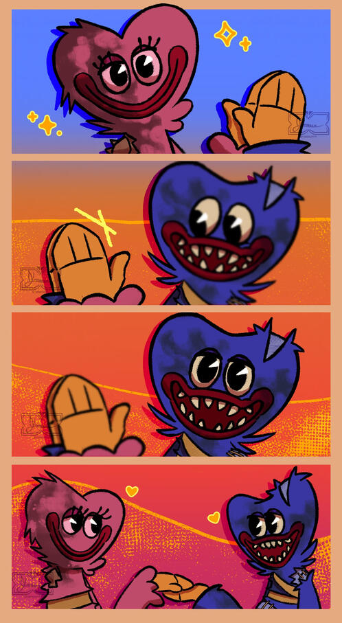 Meeting :) [Poppy Playtime; Kissy Missy, Huggy Wuggy]