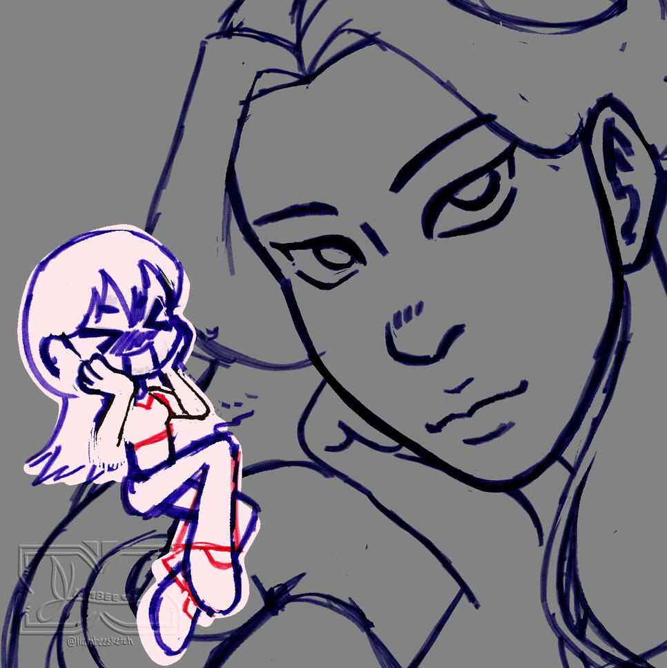 Sketch of "Eloise!" [Original characters; Annmarie, Eloise]