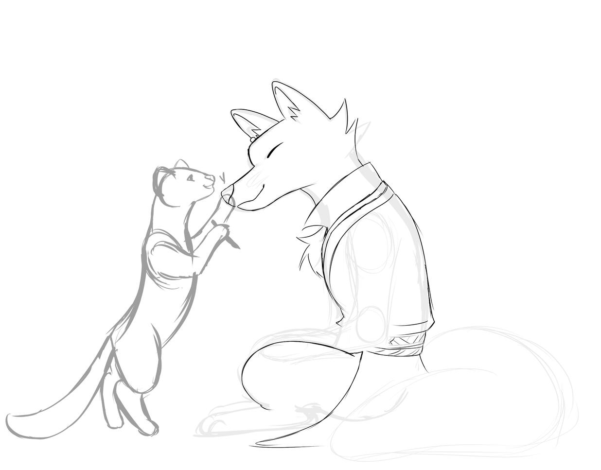 Stoatlian painting on HuaFox (an animal version of an official TGCF art)!