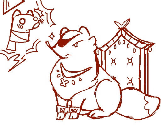 (Scene from Volume 2, TGCF) Xie Lian as a stoat meeting Hua Cheng as a fox in the Gambler's Den.