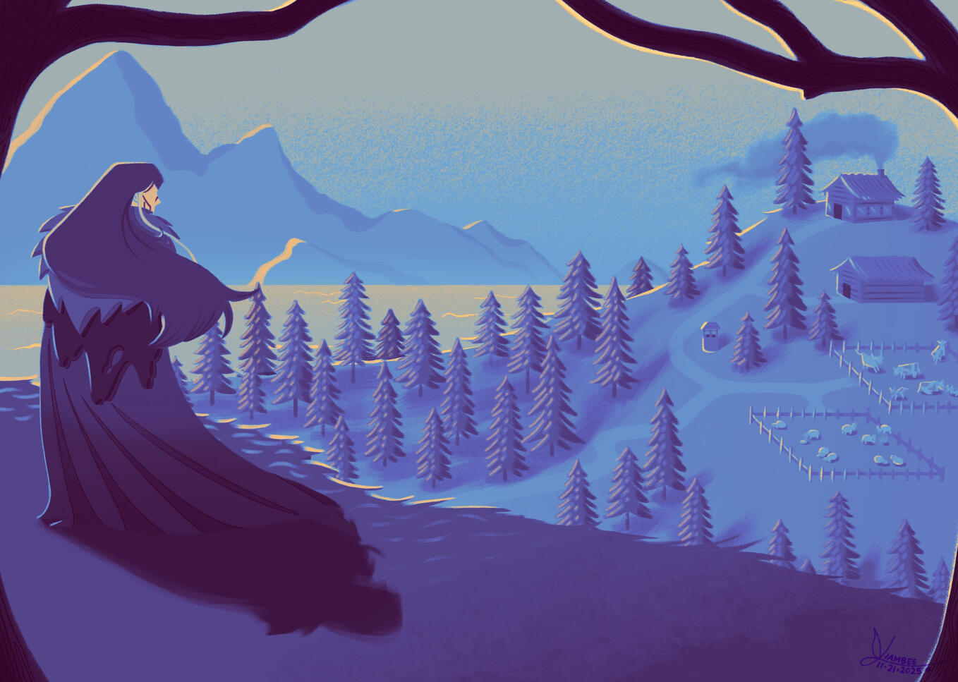 Enviornment practice—Fan art of Guillermo del Toro's Frankenstein (2025).