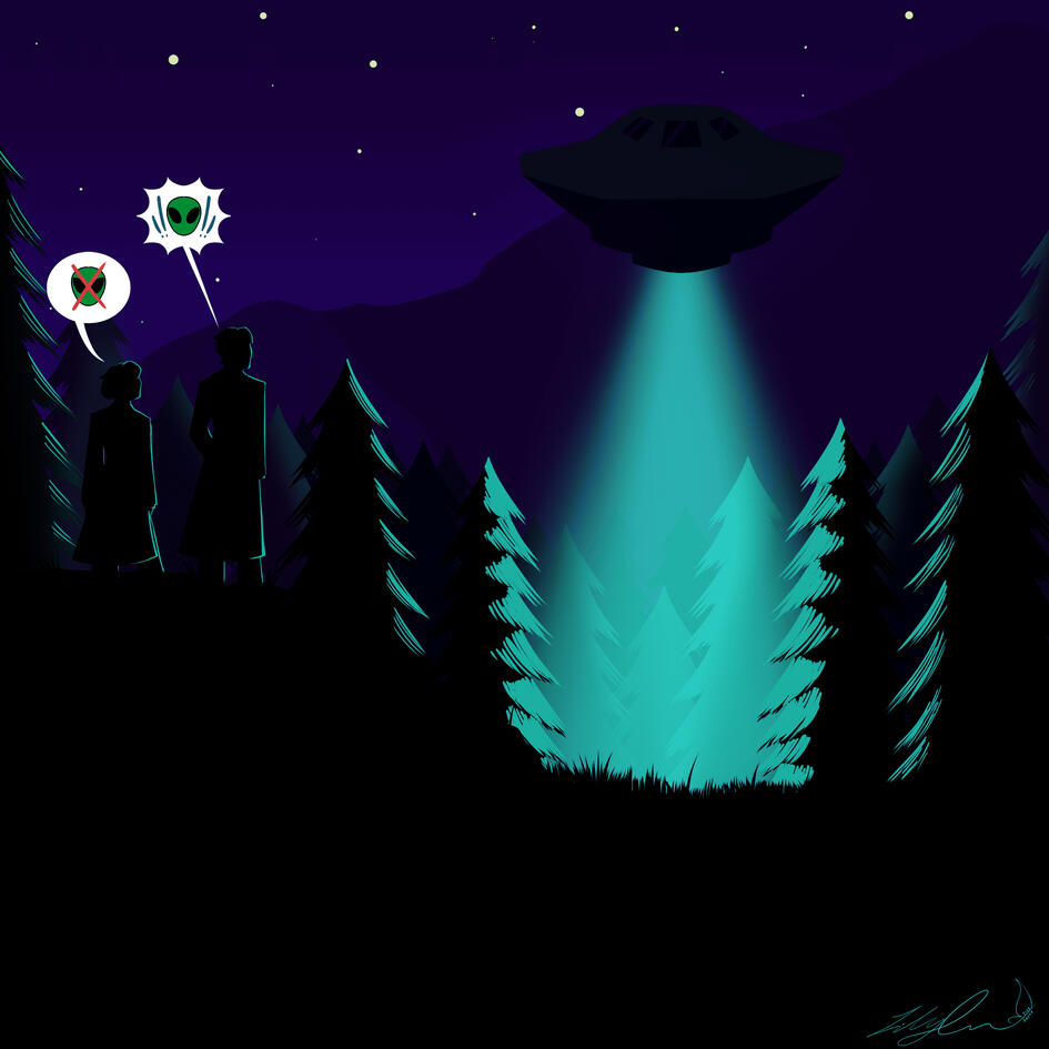 UFO spotted [The X Files; Scully &amp; Mulder]