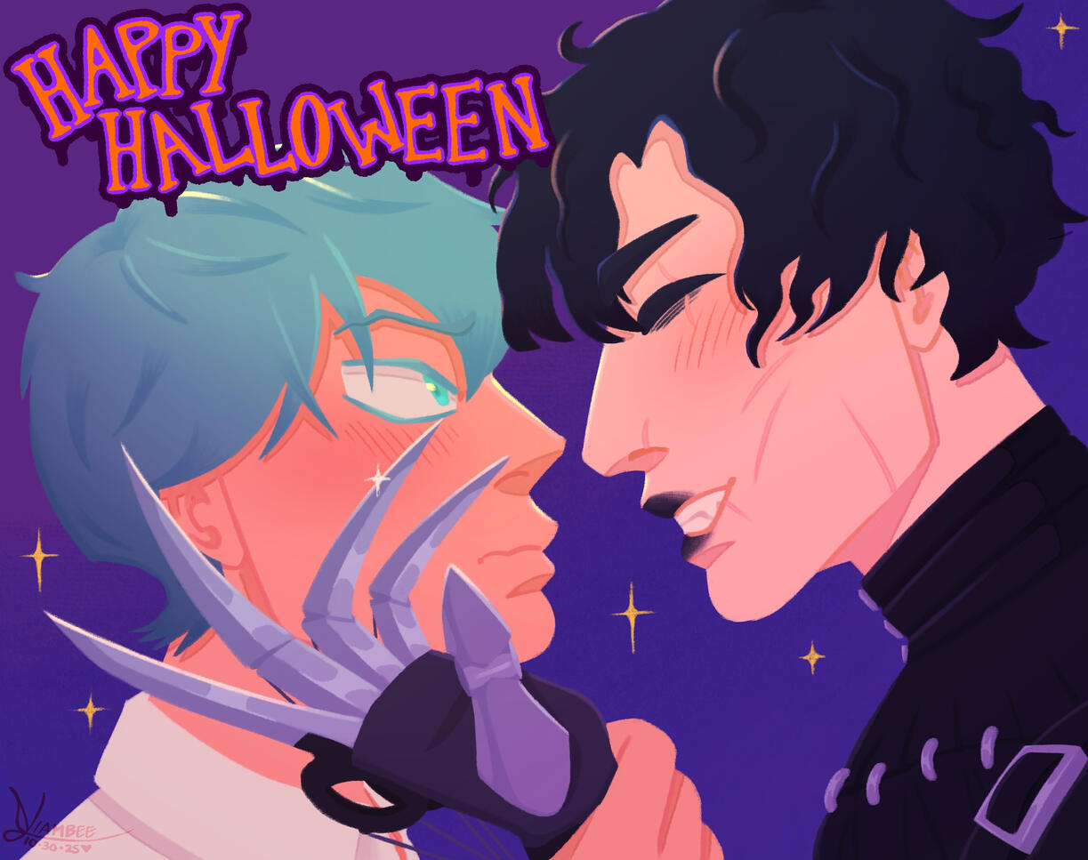 Halloween Ivantill (Alien Stage) x Edward Scissorhands crossover.