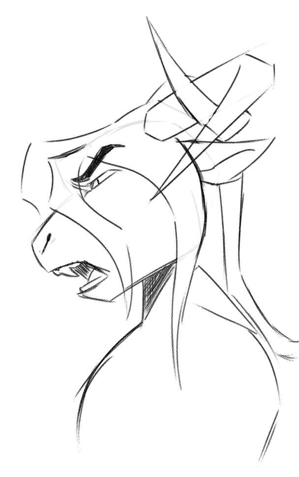 An idea of what my character's (Emrys) beast form would look like.