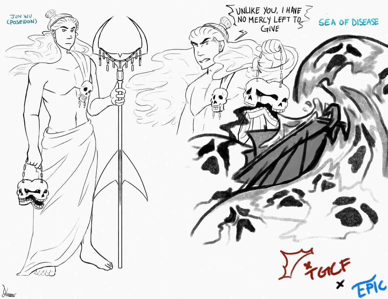 TGCF x Epic—Jun Wu as Poseidon.